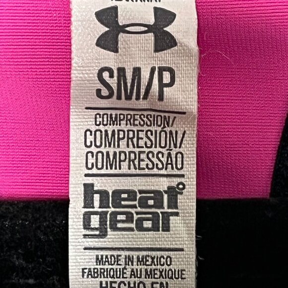 Under Armour HeatGear Strappy Sports Bra Black Pink Size Small - Picture 6 of 11